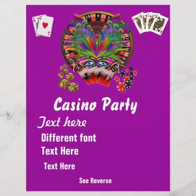 Casino Themes Masquerade 1 See Notes Flyer (Front)