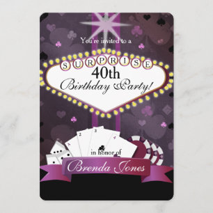 Casino/ Vegas style Birthday Invitation