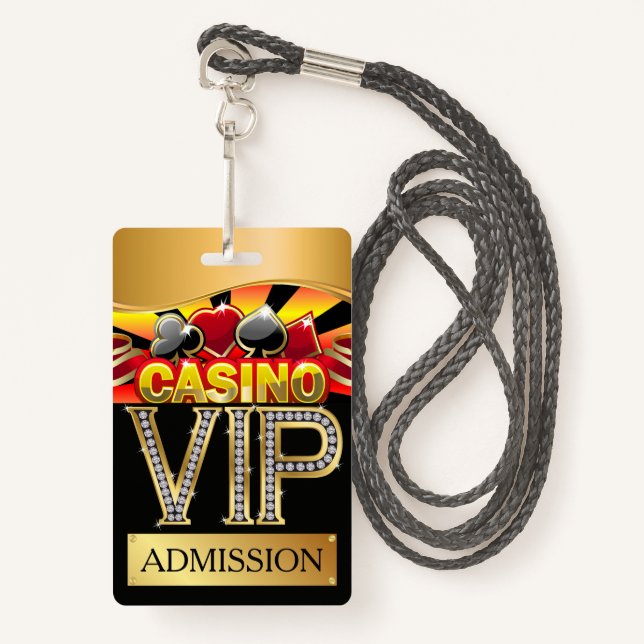 CASINO VIP Lanyard BADGE (Devant avec lanière)