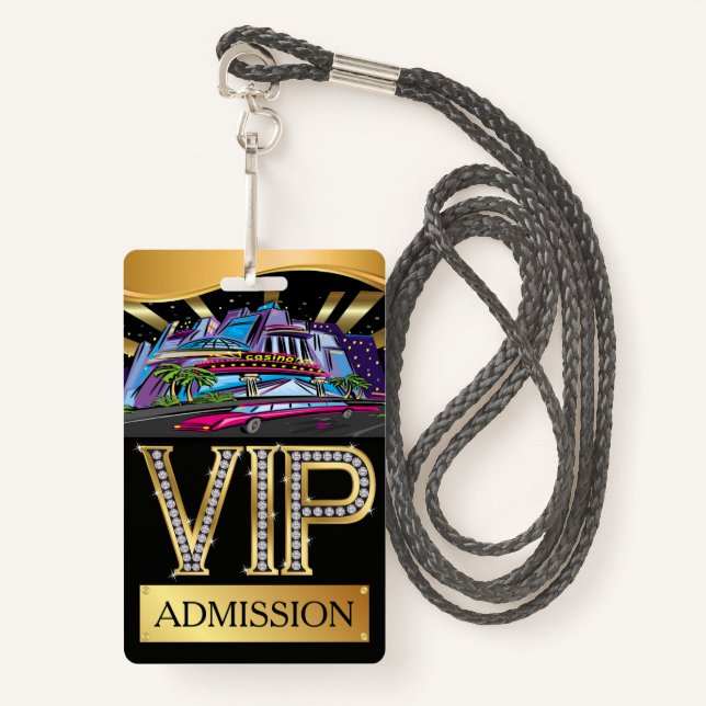 CASINO VIP Lanyard BADGE (Front with Lanyard)