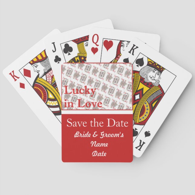 Casino Wedding deck of Playing Cards Save the Date (Back)
