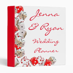 Casino Wedding Planner or Recipe Bridal Gift Binder