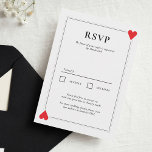 Casino Wedding RSVP Card<br><div class="desc">Elegant and contemporary casino themed wedding design in red,  black and white by Shelby Allison. Click the Casino Wedding Collection link to view matching items including invitations,  rsvp cards,  favours,  stickers and more.</div>