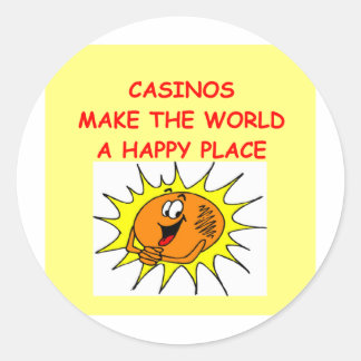 casinos classic round sticker