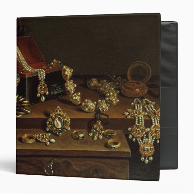 Casket of jewels on a table binder (Front/Inside)