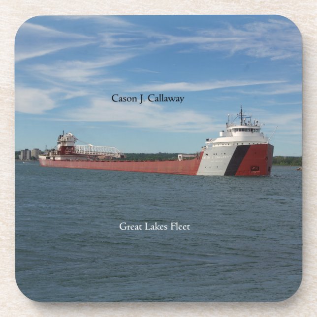 Cason J. Callaway set of 6 hard plastic coasters (Front)
