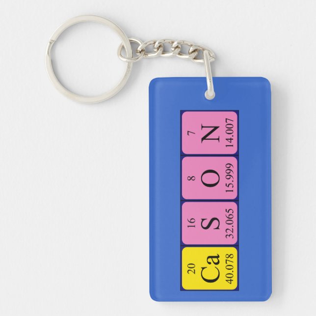 Cason periodic table name keyring (Front)