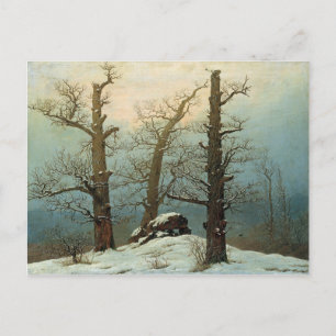 Caspar David Friedrich Cairn in Snow Postcard