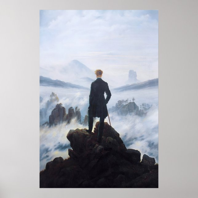Caspar David Friedrich Impression Voyageur au-dess (Devant)