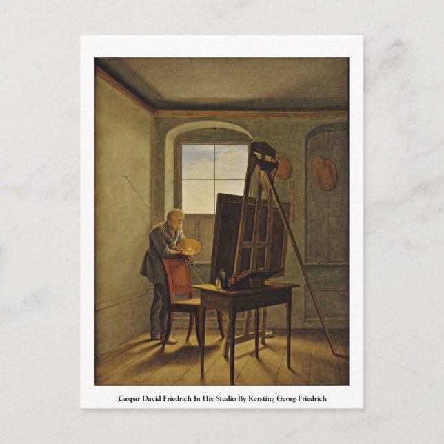 Caspar David Friedrich In His Studio Postcard (Front)