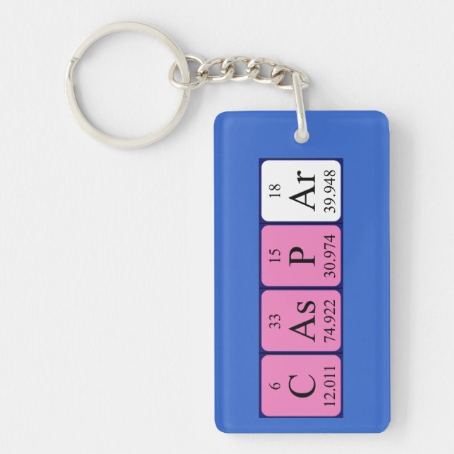 Caspar periodic table name keyring (Front)