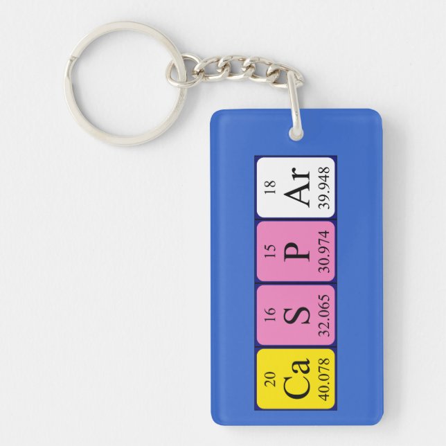 Caspar periodic table name keyring (Front)
