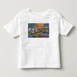 Casper, Wyoming - Large Letter Scenes Toddler T-shirt