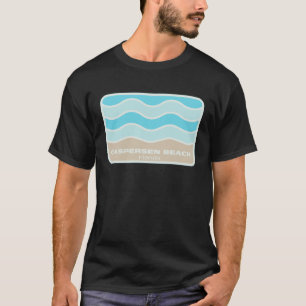 Caspersen Beach Florida Retro FL Waves Beach Souve T-Shirt