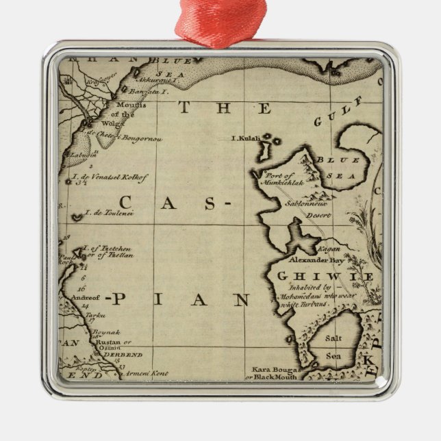 Caspian Sea Metal Ornament (Front)