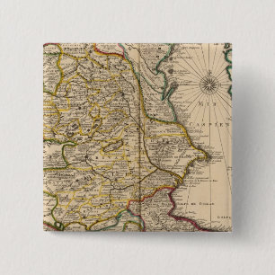 Caspian Sea Region 2 Inch Square Button