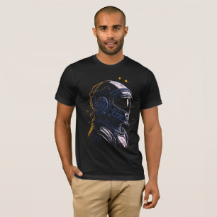 Casque d'astronaute cosmique T-Shirt Retro Sci-Fi