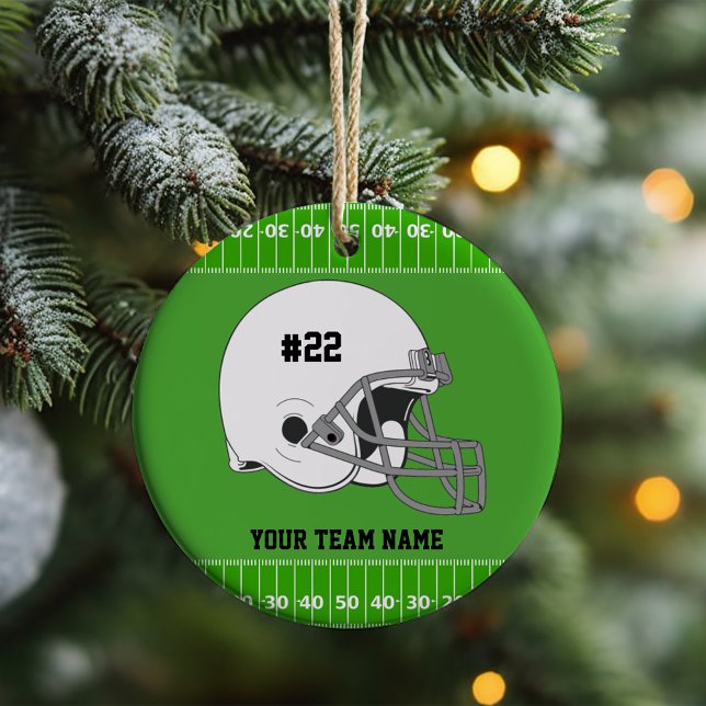 Casque de football blanc | Champ vert (Créateur téléchargé)