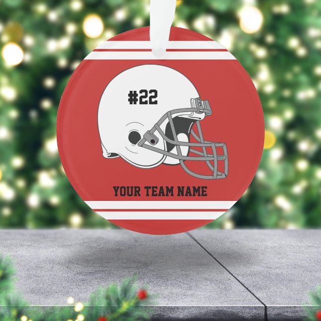 Casque de football blanc | Jersey rouge (Créateur téléchargé)