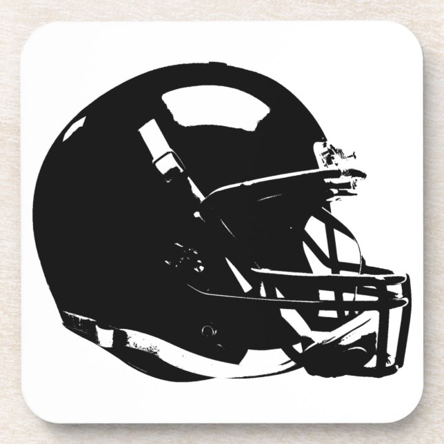Casque de football Pop Art dessous de verre en pla (Devant)