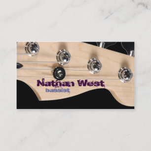 Casque de guitare basse avec nom Carte de visite