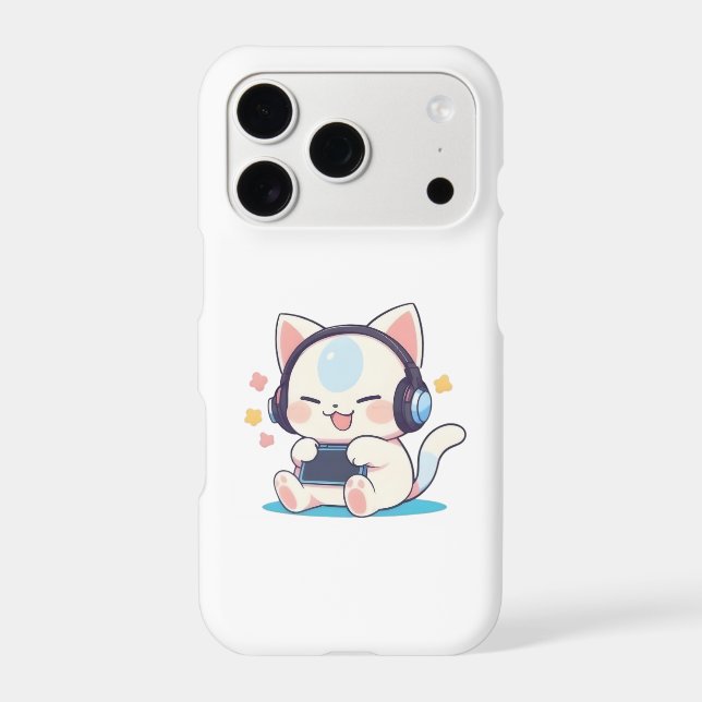 Casque de jeu Chibi Chat Mignon Console Portable  (Verso)