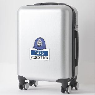Casque de police avec autocollant de nom et de num