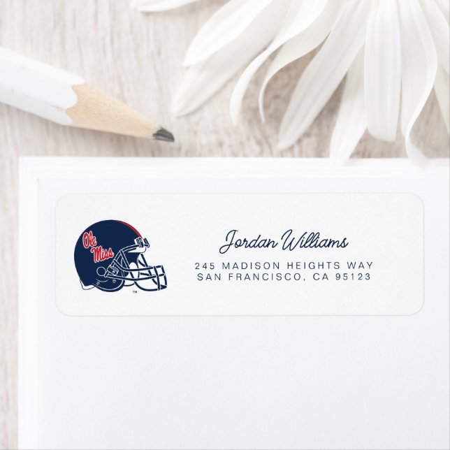 Casque Ole Miss Football | bleu foncé (En situation)