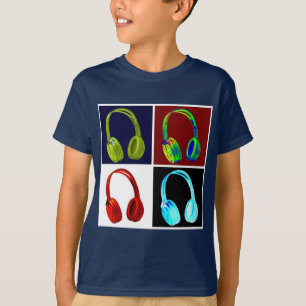 Casque Pop Art Navy Color T-shirt