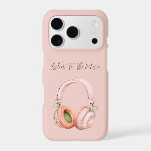 Casque Rose Écoutez La Musique