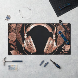 Casque Rosegold art AI 