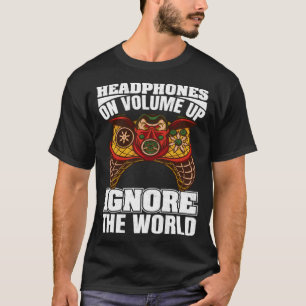 Casque sur Volume Haut Ignorer Le Monde Jeu Ne