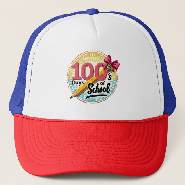 Casquette 100 jours d'école | Célébrer l'apprentissage et la (Devant)