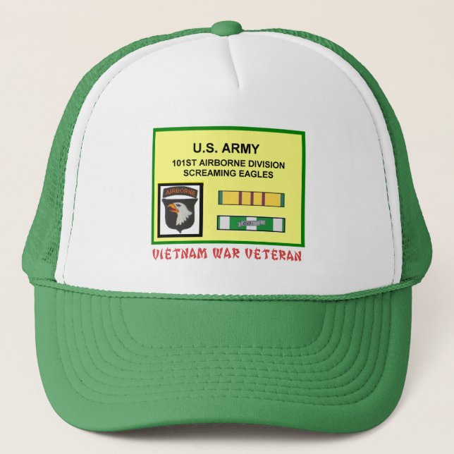 Casquette 101ST VÉTÉRINAIRE de GUERRE de VIETNAM de DIVISION (Devant)