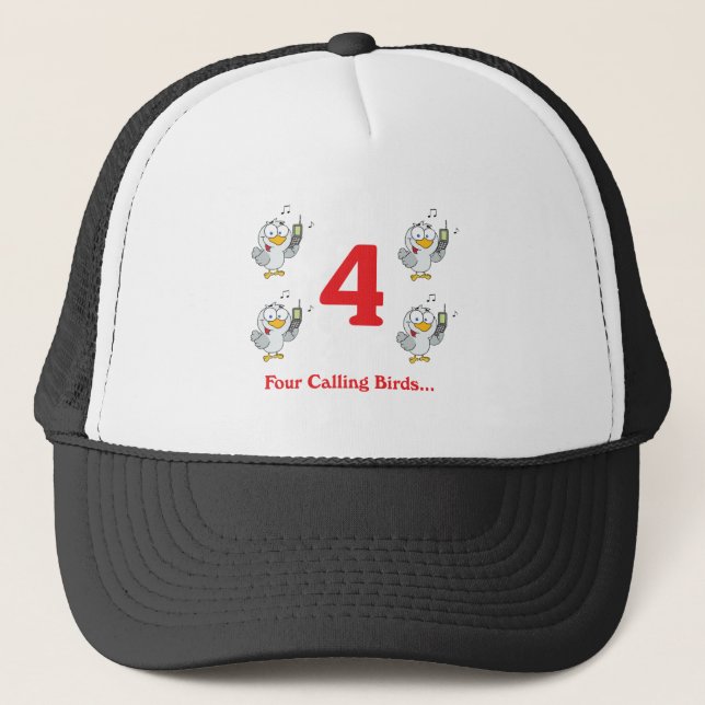 Casquette 12 jours quatre oiseaux appelant (Devant)