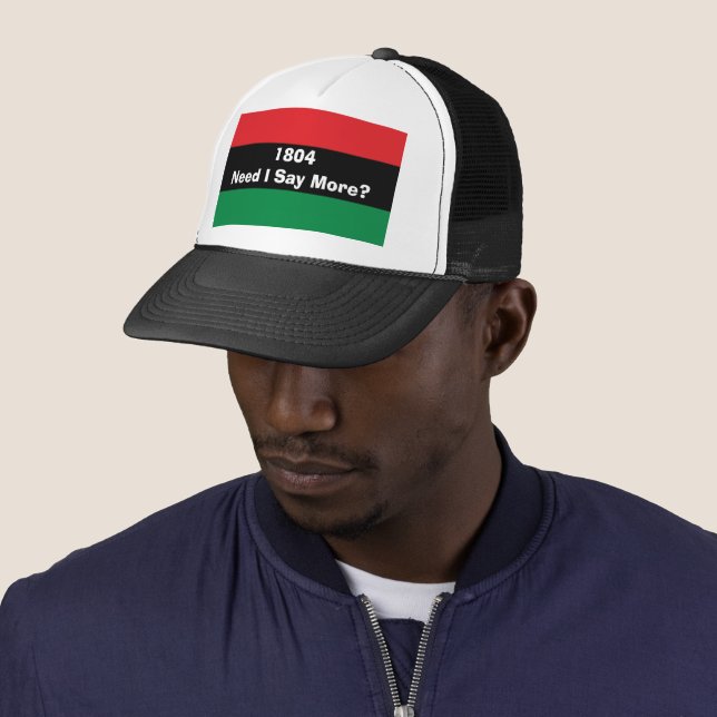 Casquette 1804 Haïti Couleurs panafricaines  (En situation)