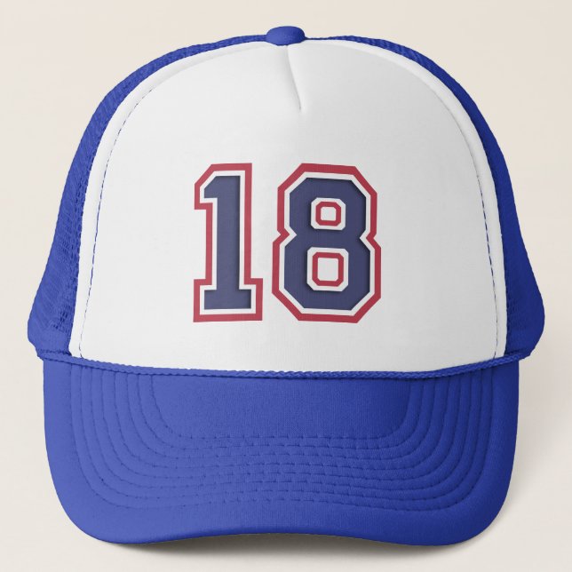 Casquette 18e Anniversaire de fête Retro Trucker Chapeau (Devant)