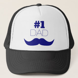 Casquette #1 Dad Blue Mustache - Number One