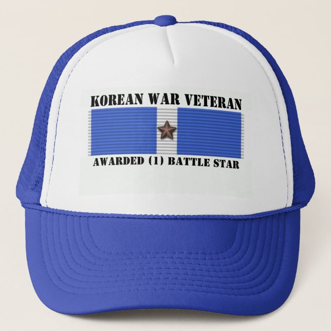 CASQUETTE 1 ÉTOILE DE BATAILLE VÉTÉRAN DE GUERRE CORÉENNE (Devant)