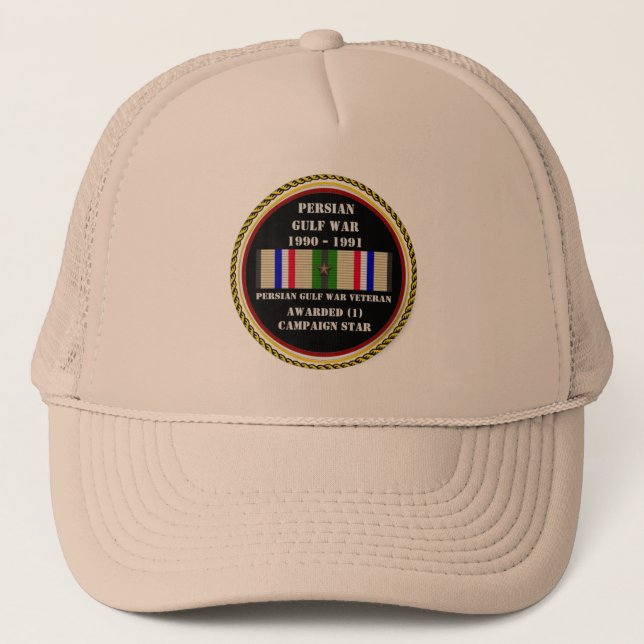 CASQUETTE 1 ÉTOILE DE CAMPAGNE PERSIAN GULF VETERAN (Devant)