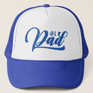Casquette #1 Typographie bleue papa-moderne