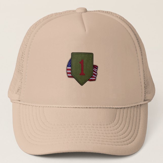 Casquette 1re division d' infanterie anciens combattants vie (Devant)