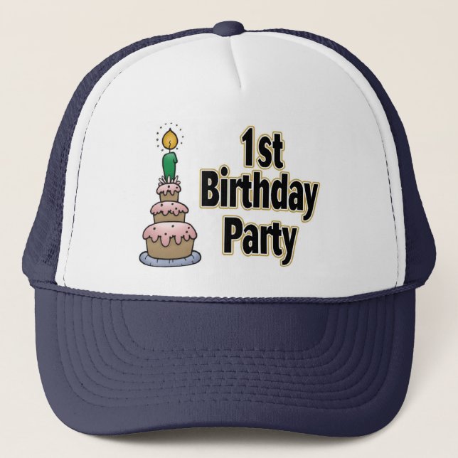 Casquette 1st birthday party hat (Devant)