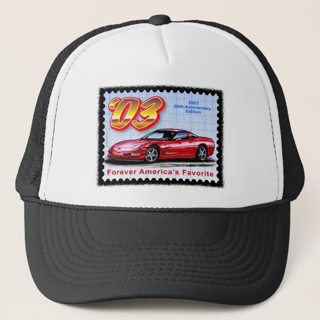 Casquette 2003 cinquantième anniversaires Corvette (Devant)