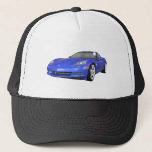 Casquette 2008 Corvette : Voiture de sport : Bleu Finition :