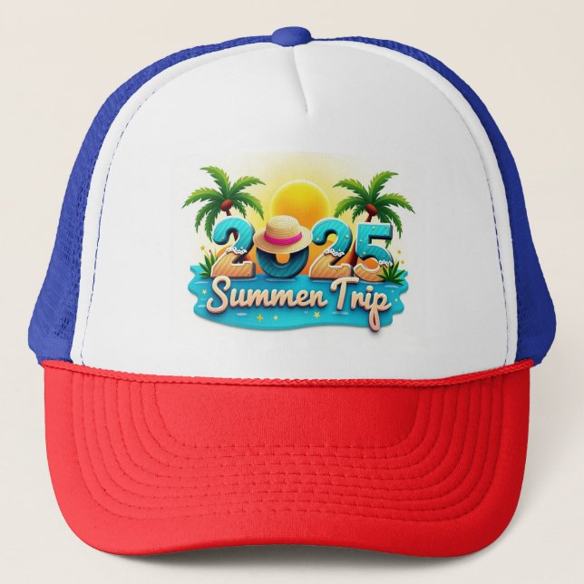 Casquette 2025 Trip Vibes 🧢 Bright Summer Style Hat (Devant)