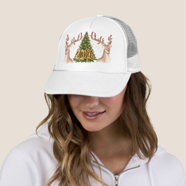 Casquette 2026 Reindeer Christmas Festive Holiday  (En situation)