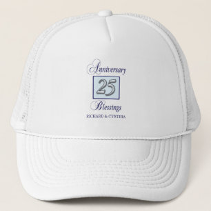 Casquette 25e anniversaire en bleu et argent