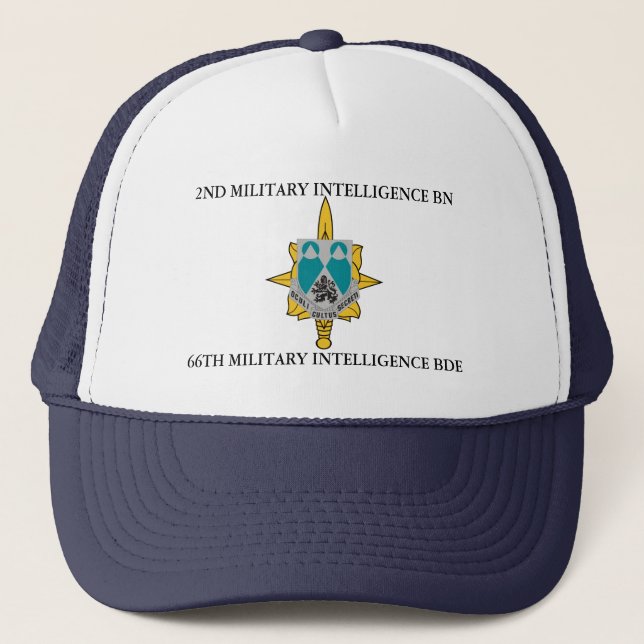 CASQUETTE 2E BATAILLE DE RENSEIGNEMENT MILITAIRE 66E M I BDE (Devant)