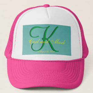Casquette 3d Monogramme vert Turquoise